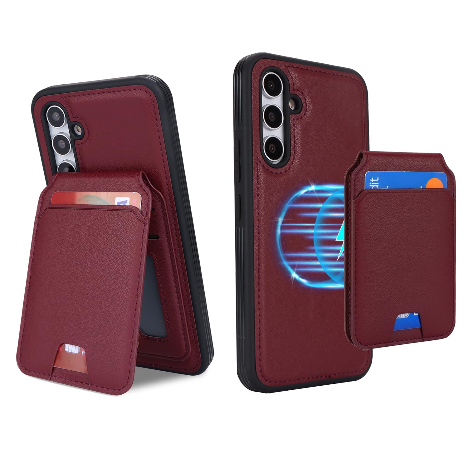 Ｈａｖａｙａ for Samsung Galaxy A54 5G Phone Case 2 in 1 Detachable Magnetic Wallet with Card Holder Magsafe Compatible Stand Phone case Credit Card Slots