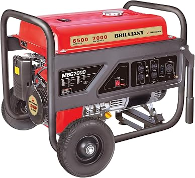 TOOLCY 7000W Gas Generator Heavy-Duty Gas Powered Generator for Jobsite & Emergency Power, 120V/240V 60Hz, AVR, Steel Frame, Recoil Start, Not for Sale in California