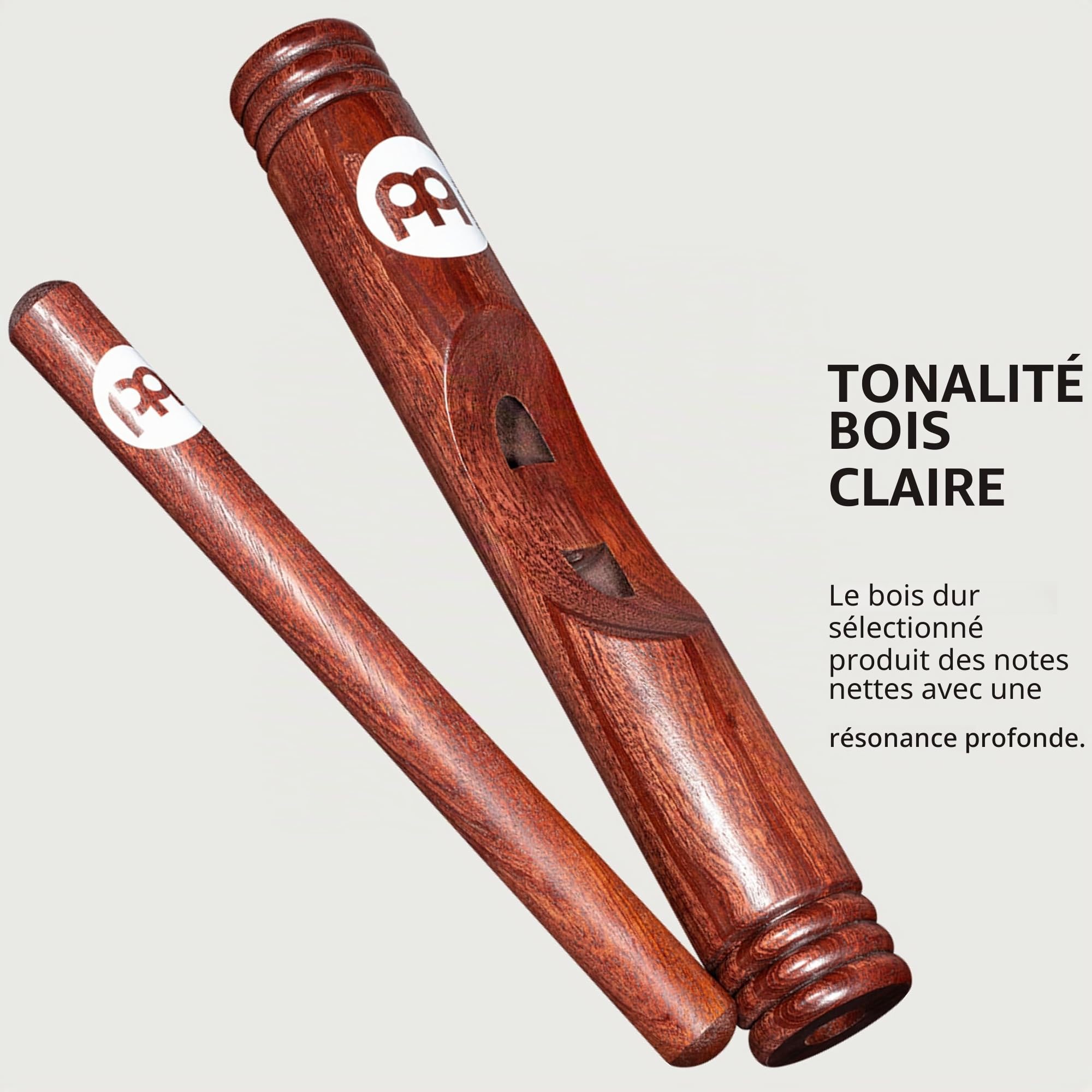 Meinl CL3RW African Wood Claves, Redwood - Claves