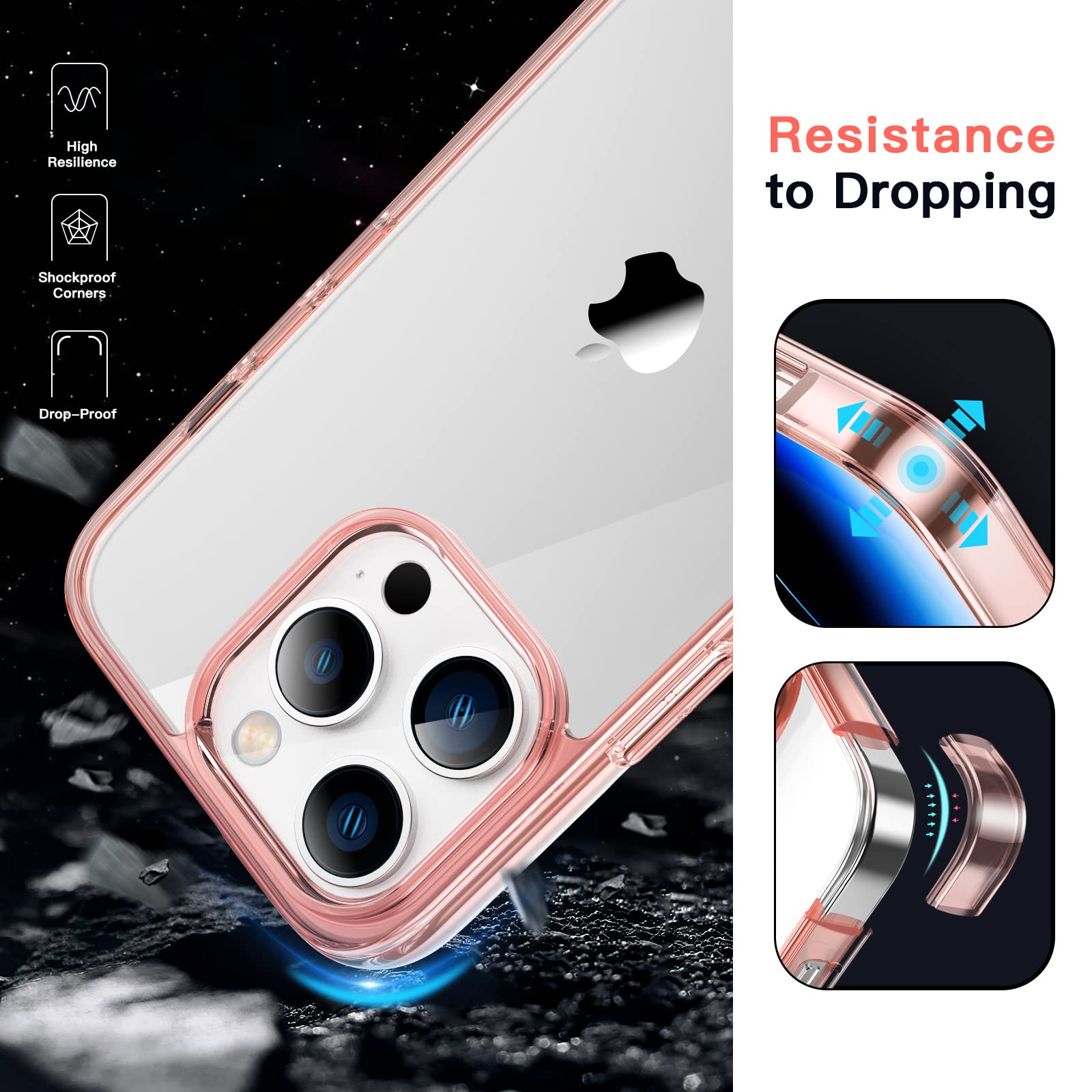 ZCDAYE Custodia per iPhone 14 Pro, iPhone 14 (6,1 pollici), custodia