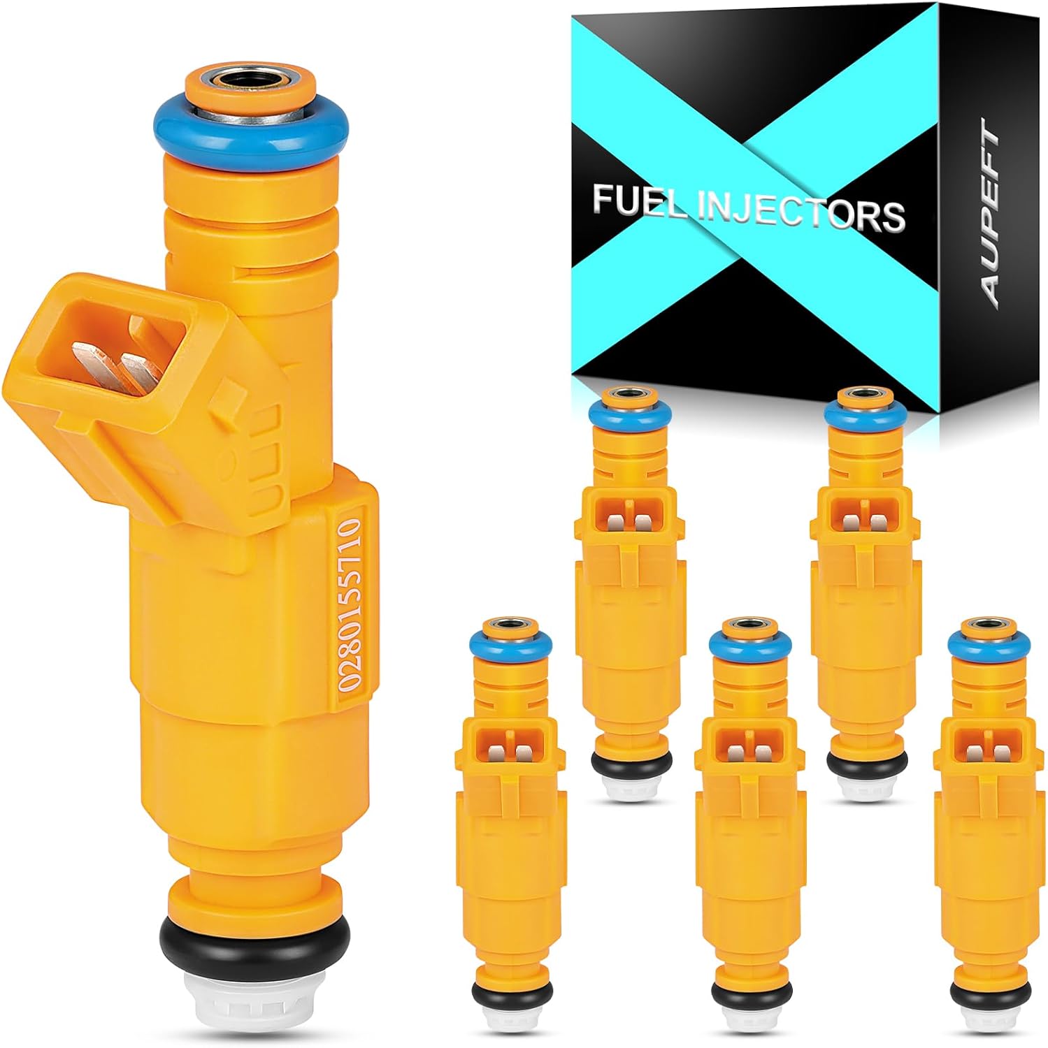 High Performance Fuel Injectors Fits For For:-Jeep Cherokee 1989-1998 Grand Cherokee 1993-1998 Wrangler 1991-1998 Comanche 1987-1992 4.0L Upgrade Replace OE# 0280155710, 0280155700 (6pcs)