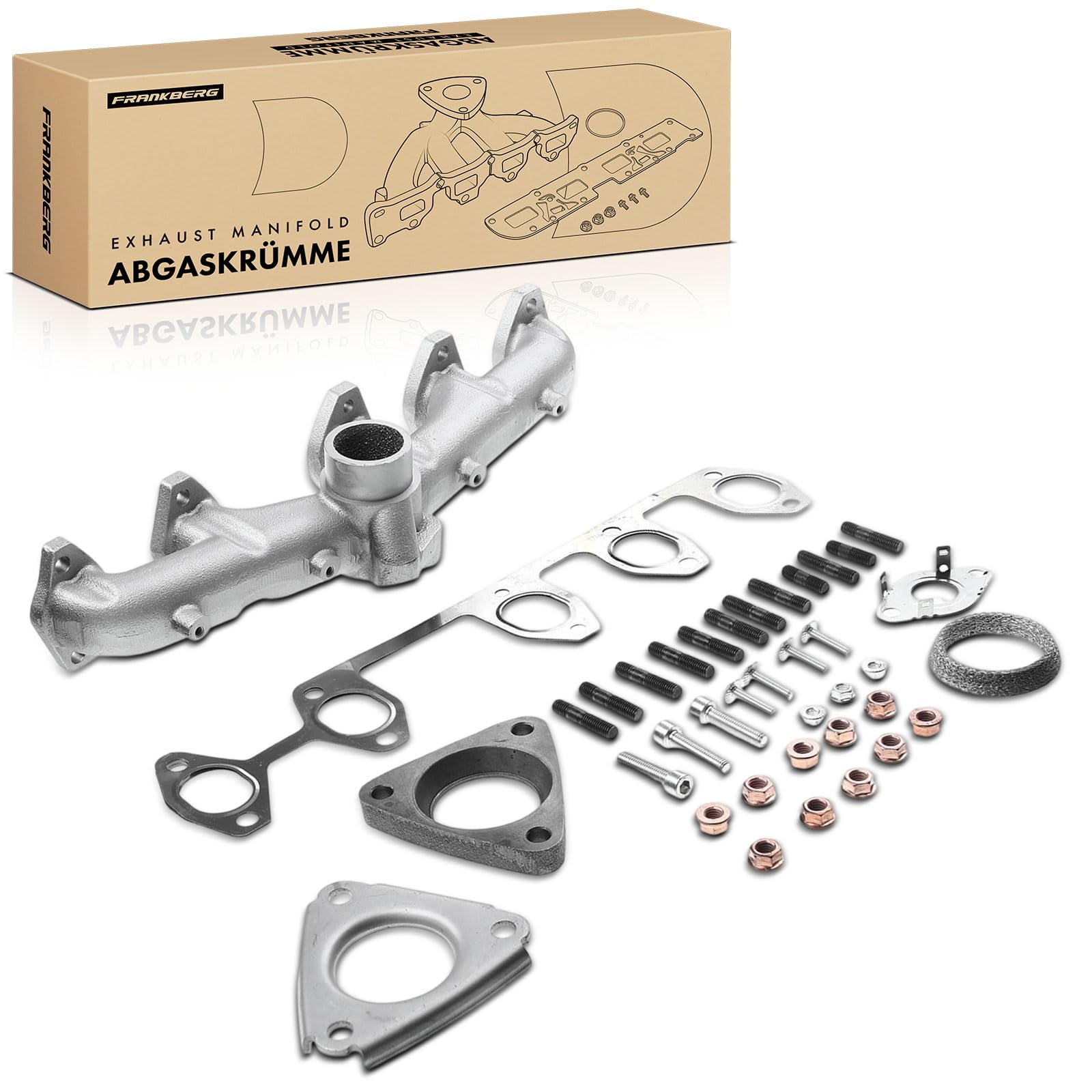 Frankberg Colector de escape Compatible con Multiv.a.n V 7EF 7EM 7EN 7HF 7HM 7HN 2.5 TDI Transporter V Bus 7EB 7EJ 7HB 7HJ 2.5 TDI M.u.l.t.i.v.a.n V 7EF 7EM 7EN 7HF 7HM 7HN 2.5 TDI 4motio.n 070253031F