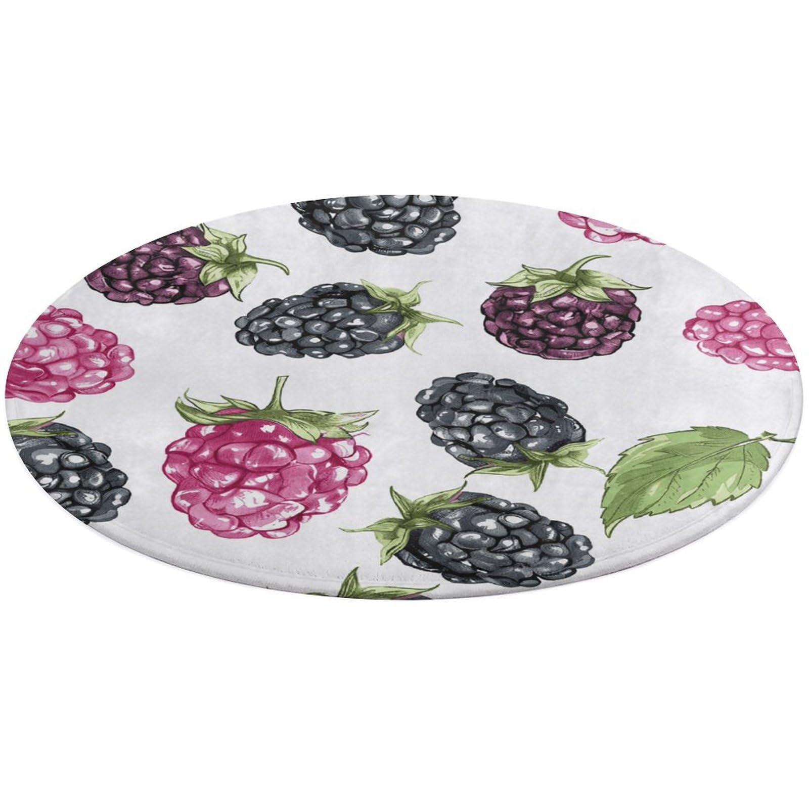 Tapis de bain doux motif mûres pour une ambiance cocooning au salon