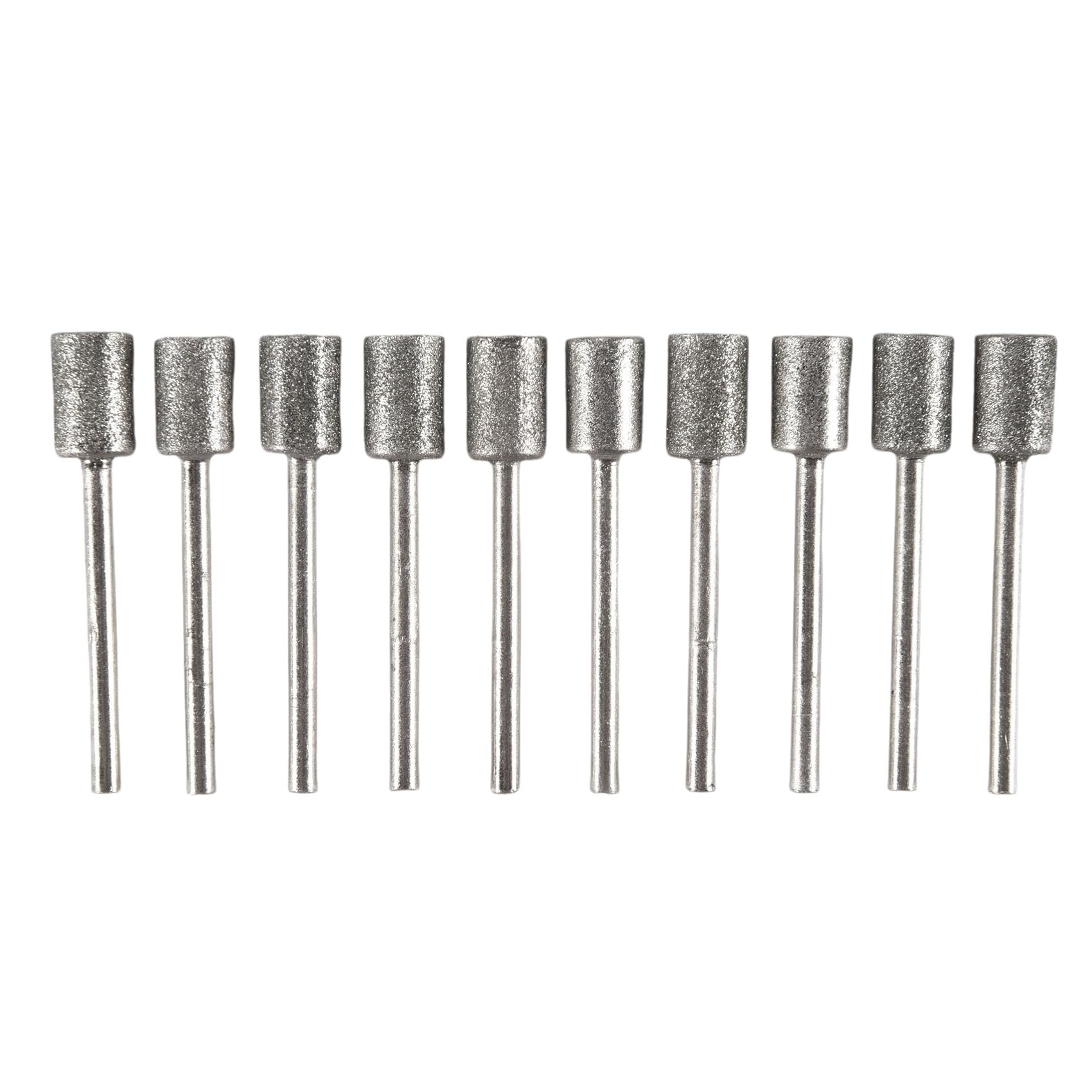 Tiyao 10 Pieces Bit Grinding Bits Head 1/8 Shank 8Mm Cylinder Head For Most Rotary Tool Bit Grinder