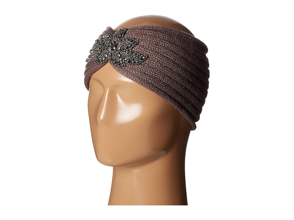 

SCALA Knit Headband w/ Beads (Taupe) Headband