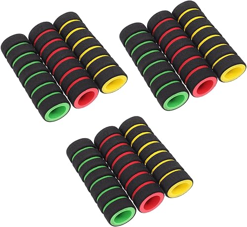 VANZACK 9 pares de empuñaduras para manillar de bicicleta, empuñaduras de manillar de bicicleta de montaña, antideslizantes para silla de ruedas,