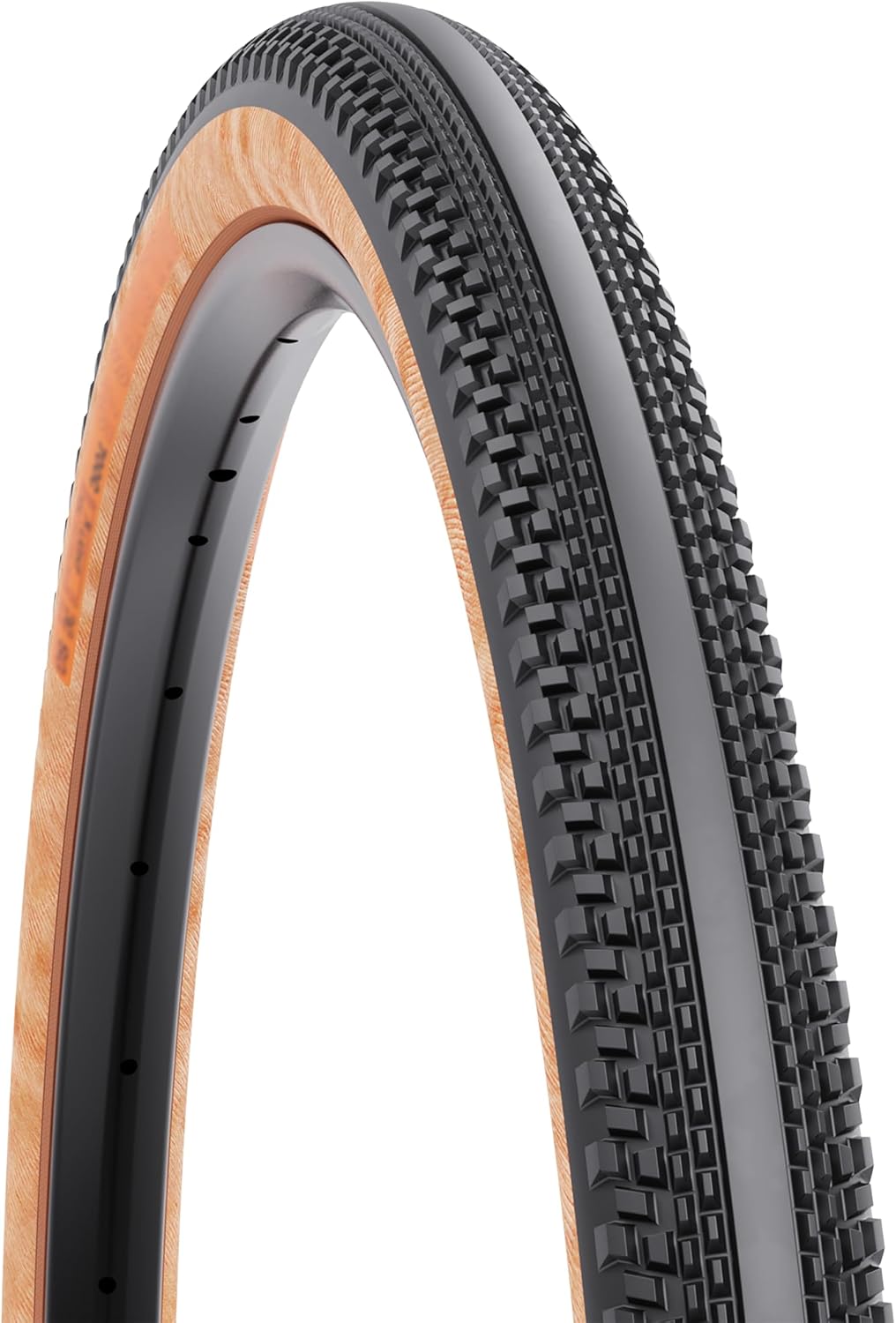 WTB Vulpine S Gravel Bike Tire (700c) Tubeless Folding - Racing Tire w/Slick Centerline - SG Puncture Protection (Black/Tan)