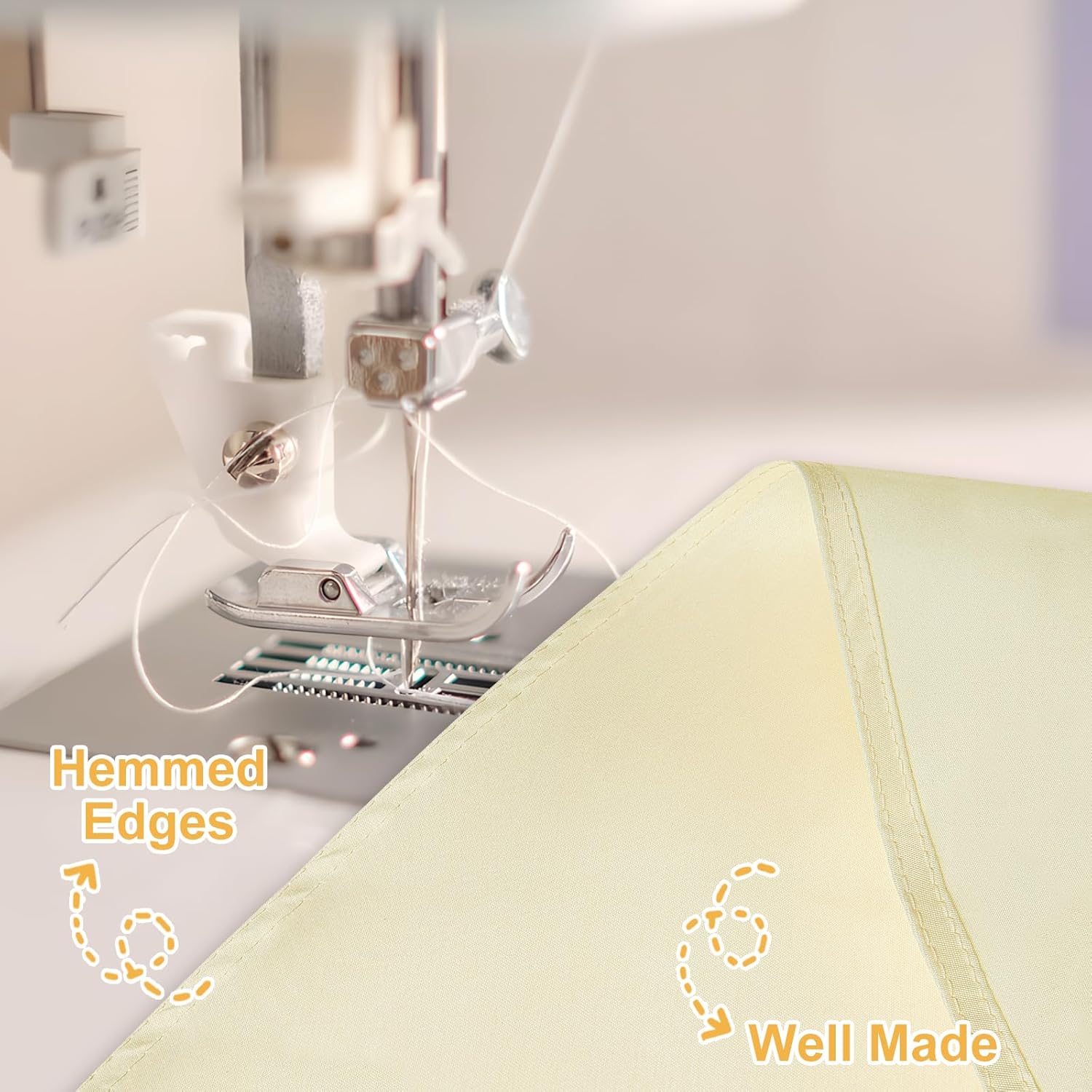 6 Pack 120 In Round Light Beige Tablecloths - Reusable Polyester Table Covers – Protect from Spills (Not Waterproof) – for Weddings, Banquets, Parties – Ships Folded, Wrinkles Likely, Steam Before Use