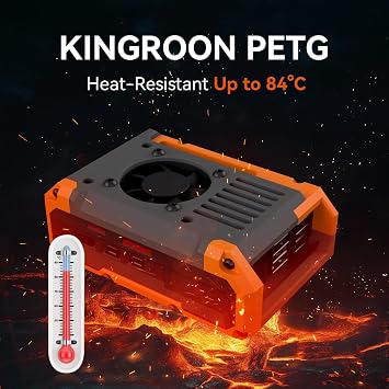 خيوط طابعة Kingroon PETG ثلاثية الأبعاد ، 10 لفات ، دقة الأبعاد + / - 0.03 مم ، 10 كجم بكرة (22 رطل) ، 1.75 مم ، أسود