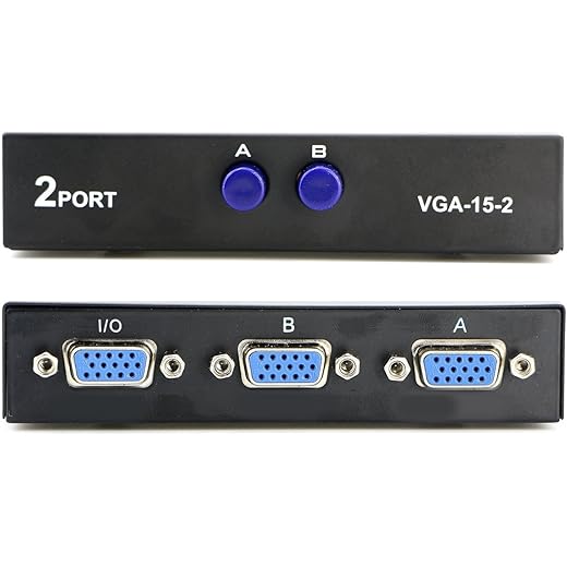 2 Port VGA Video Switcher 2 in