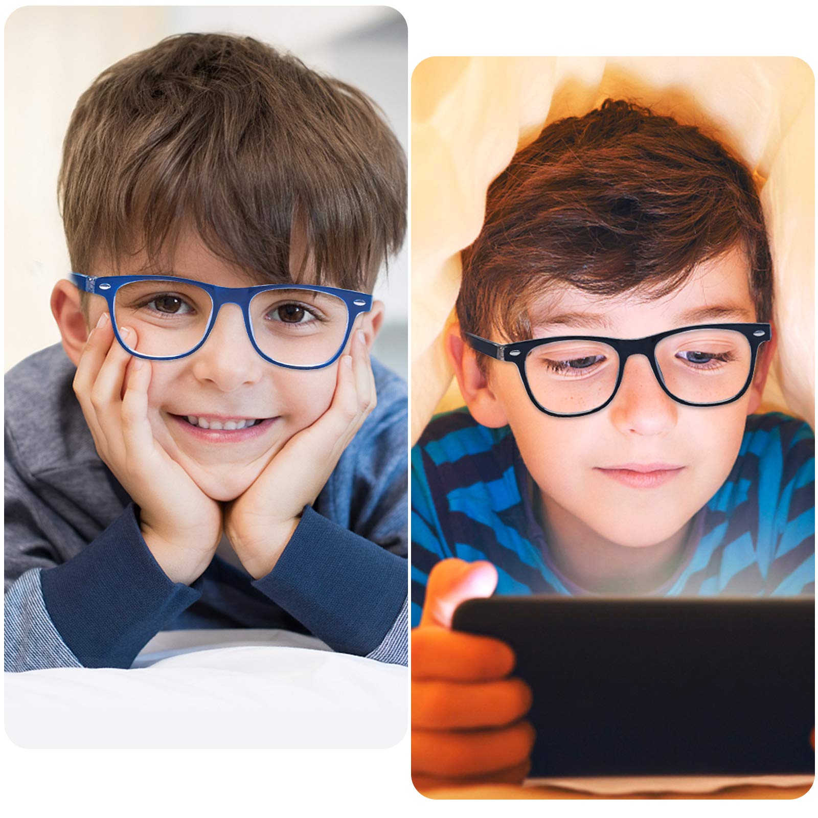 ALWAYSUV Blaulicht-Brille für Kinder, Computerspiele, blockierende Brille, Strahlungsschutz, UV 400, 3–12 Jahre