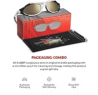 Vista 23 de X LOOP Youth Sports Polarized Sunglasses for Boys Kids Teens Age 8-16 Baseball Wrap Around UV400 Glasses