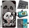 Wallet Case MotorolaMoto G15 Card Slot and Cash Slot Stand Print PU Leather Magnetic Flip List Strap Protective Cover Panda