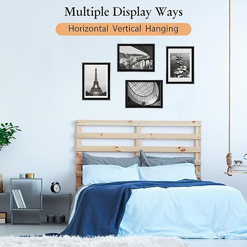 Miniatura 6 de Redbaker 24 marcos de fotos negros a granel, para montaje en pared, mesa, hogar, oficina, decoración (3.5 x 5 pulgadas)