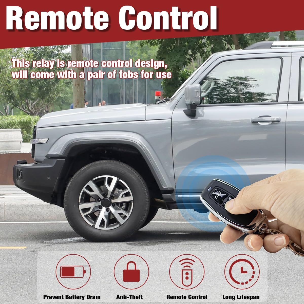 Hosyond Remote Battery Disconnect Switch Kit DC 12V 200A for Cars Auto RV Truck Anti-Theft Prevent Battery Drain Battery Switch Isolator
