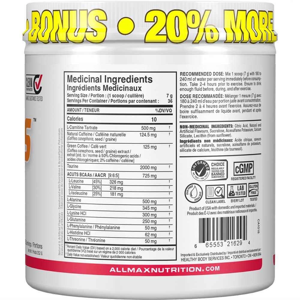 ALLMAX Nutrition AMINOCUTS Weight-Management BCAA Supplement