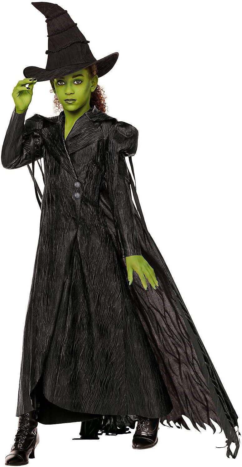 Spirit Halloween Wicked: For Good Kids Elphaba Costume Deluxe, Officially Licensed, Witch of the West Outfit