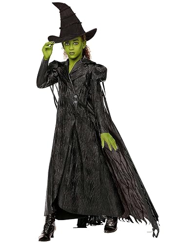 Wicked: For Good Kids Elphaba Costume Deluxe, Officially Licensed, Witch