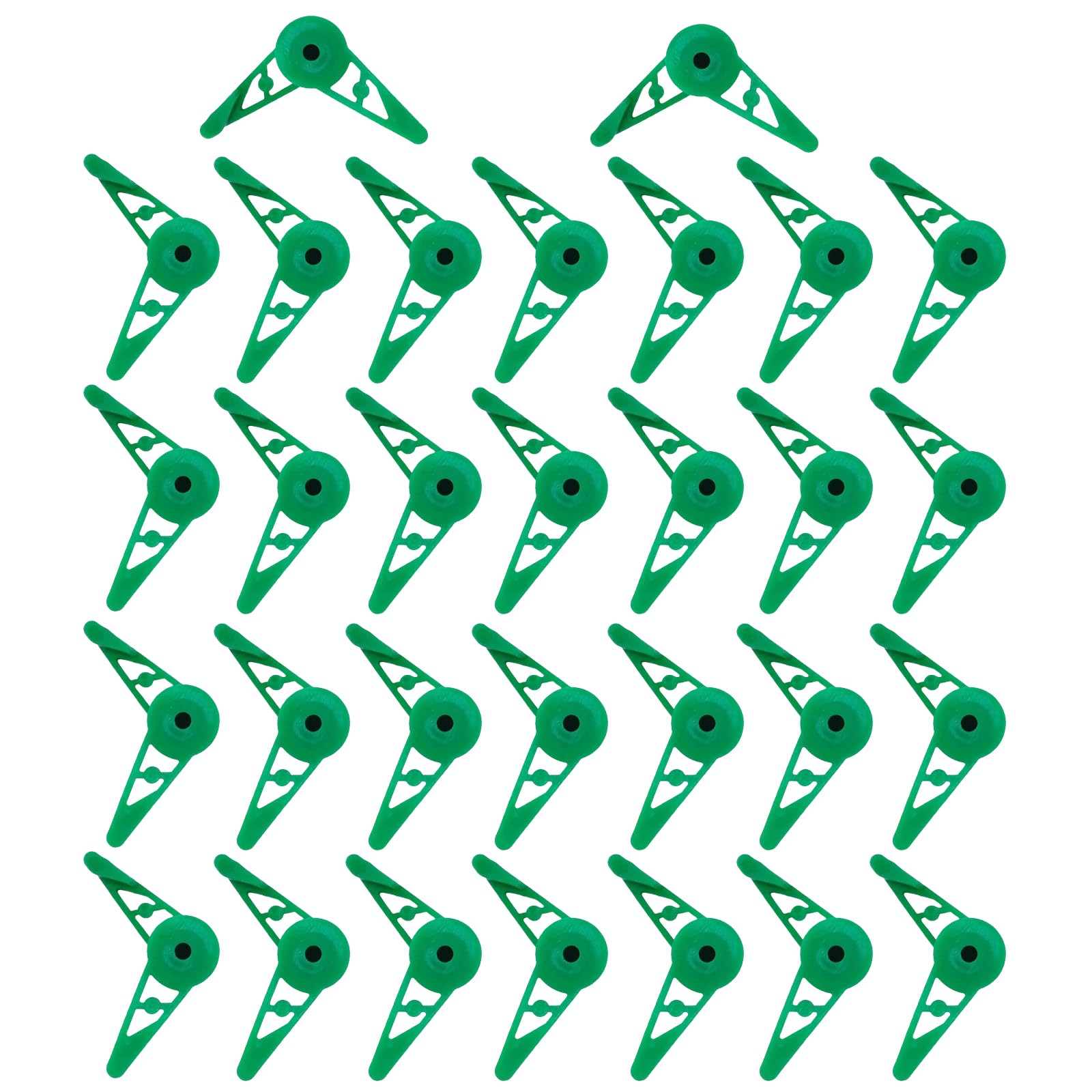 YMWALK 30 Pieces 360° Adjustable Plant Clip, Low Stress Stem Support Training Bender for Garden Branches, Vine and Flower Growth, Versatile Plant Clamps for Optimal Shape Control (Green)