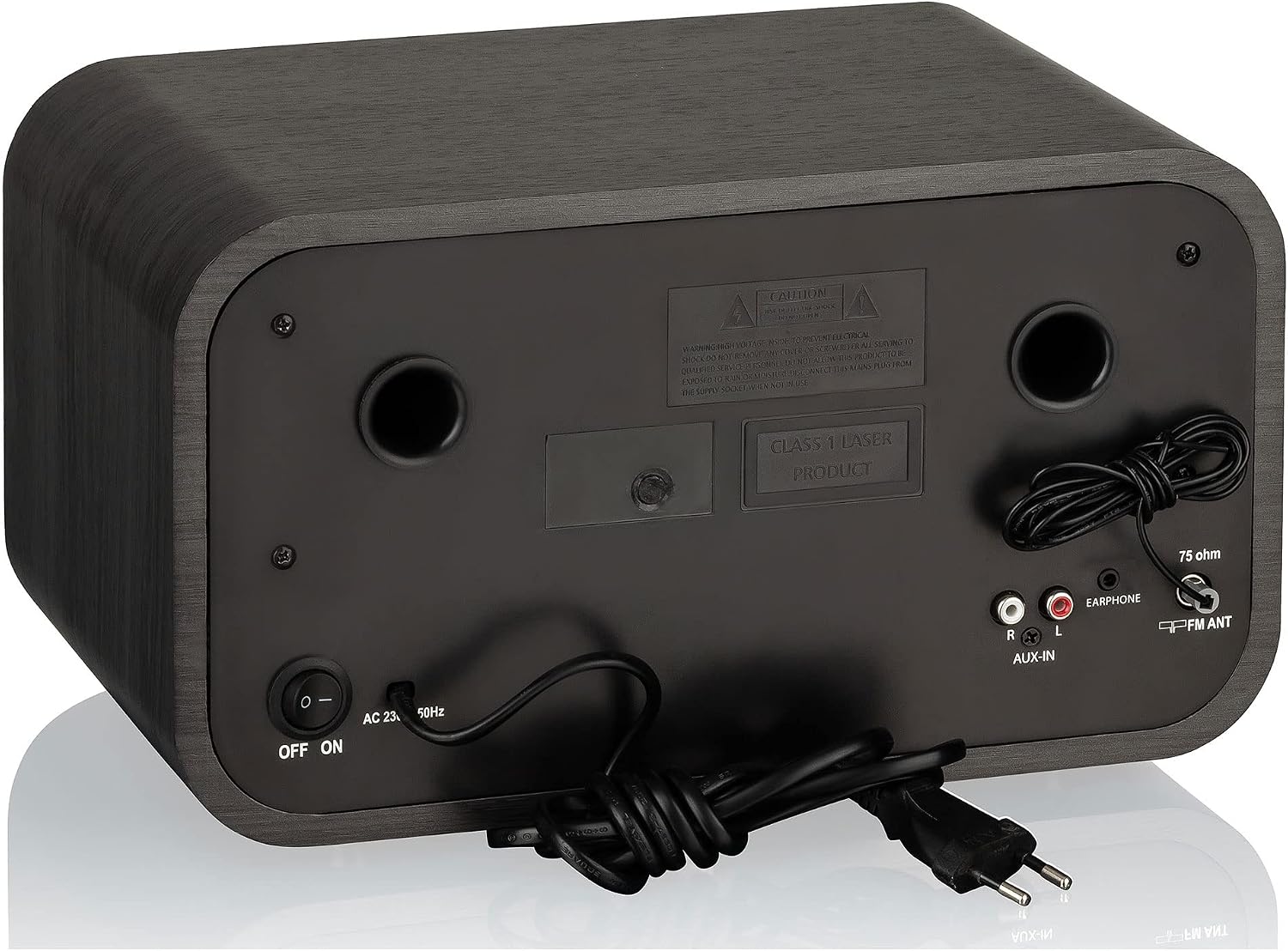 Rear view of Roadstar HRA-1782ND+BT Retro Radio