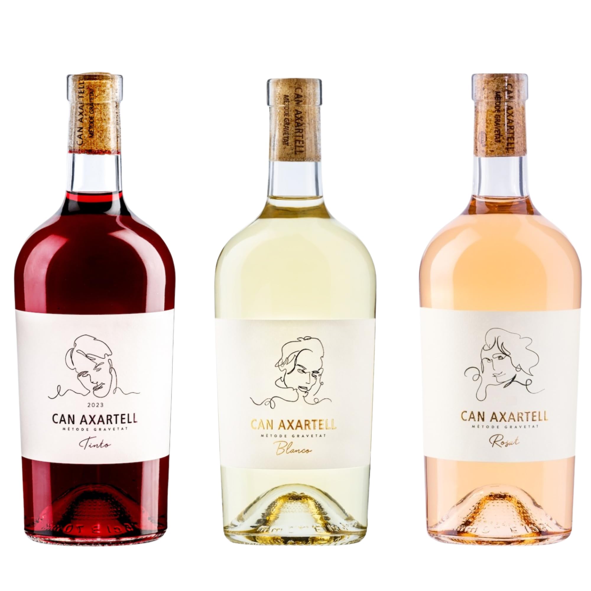 Can Axartell Wein-Probierpaket Rot, Weiß, Rosé inkl. Ausgießer (3x,0,75l) | Mediterranes Wein-Erlebnis: 3 Bio-Weine aus Mallorca für perfekte Genussmomente & stilvolle Geschenkideen