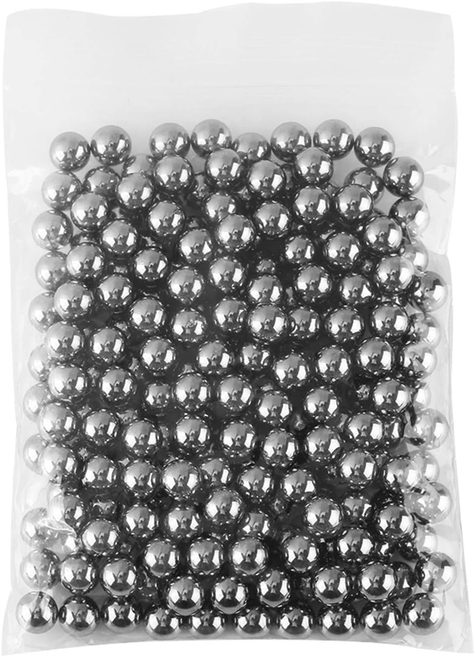 Precision Steel Bearing Balls, Steel Balls, 200Pcs 6.35mm G10 Steel Balls, Bearing Steel Gcr15 for Hardware Tools Electrical Appliances