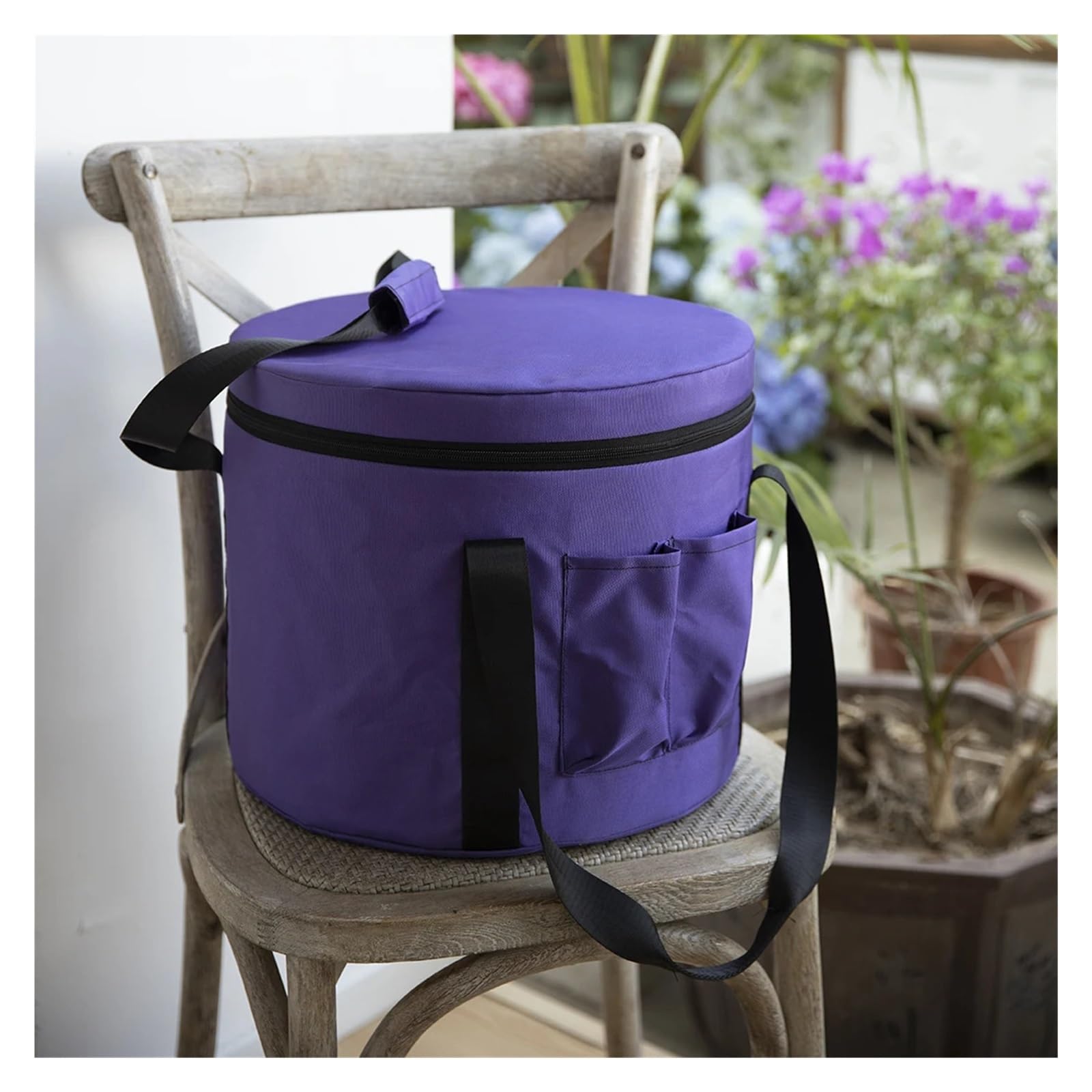 Bolsa Para Cuenco Bolsa de lona, ​​cuenco tibetano cristal cuarzo, estuche transporte for cuencos, mango morado, bolsa viaje, 7-14 pulgadas(8 Inch Bag)