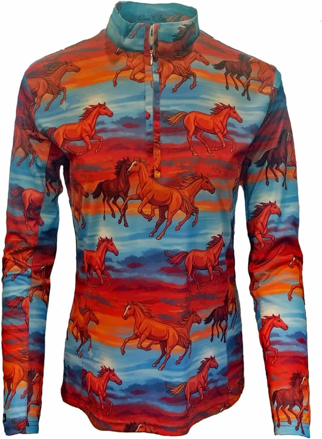 Anni Lyn Women's Ventilated Long Sleeve Equestrian Sun Shirt