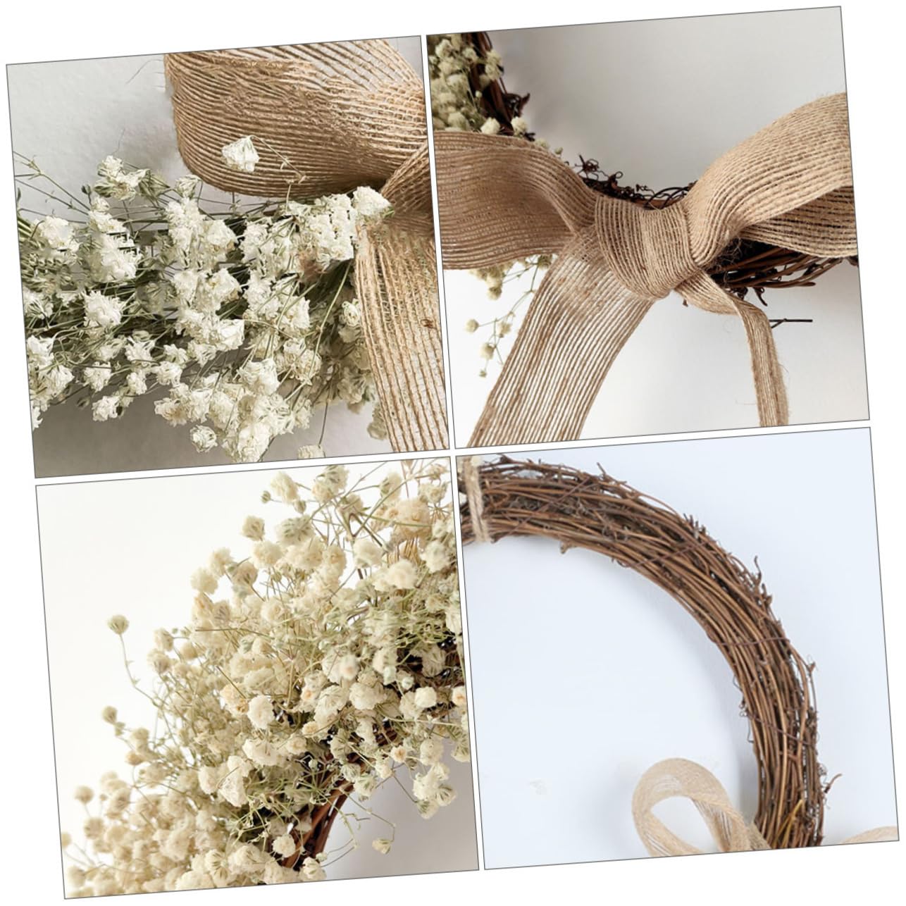 TOPBATHY 3 STK Atem Girlande des Babys Dekoriert Künstlicher Hängender Kranz Aus Rattan Hochzeitsgirlande Kranz Künstlicher Trockenblumenkranz Hochzeit Blumenanhänger Tür Getrocknete Blumen