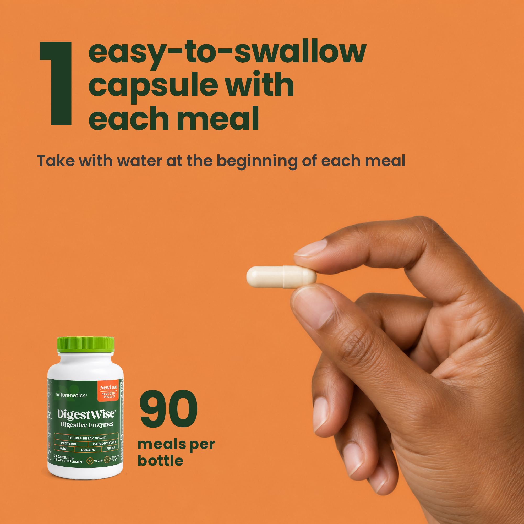 Vegan Digestive Enzymes for Gas & Bloating - 10 Enzymes, 90 Capsules — Amazon image 5