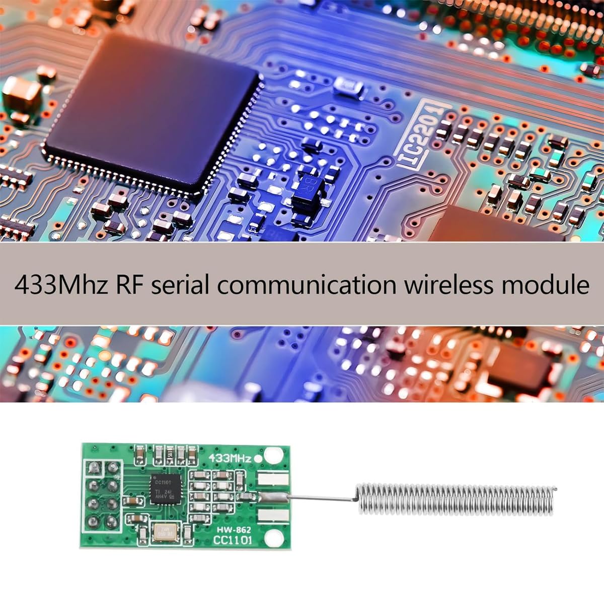 Module RF CC1101 émetteur-récepteur sans fil 433 MHz pour contrôle industriel