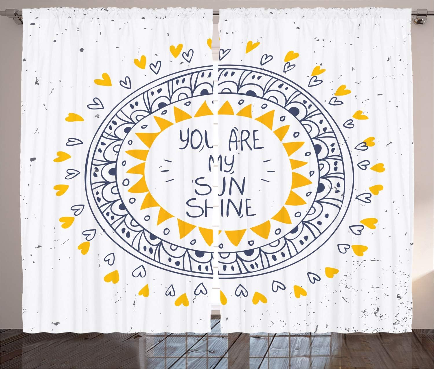 Ambesonne Floral Curtains, Vintage Garden Plants with Herbs Flowers Botanical Classic Design, Living Room Bedroom Window Drapes 2 Panel Set, 108" X 84", Pink Blue: Home & Kitchen