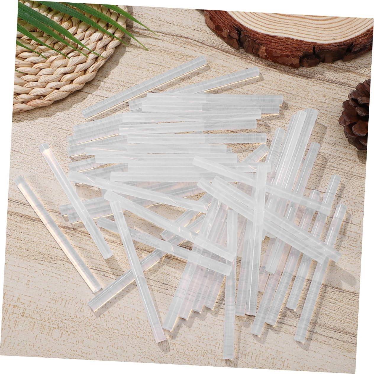 150pcs Mini Hot Melt Glue Sticks Clear Adhesive for DIY Crafts Thermoplastic Resin Strong Bonding for Art Projects and Repairs