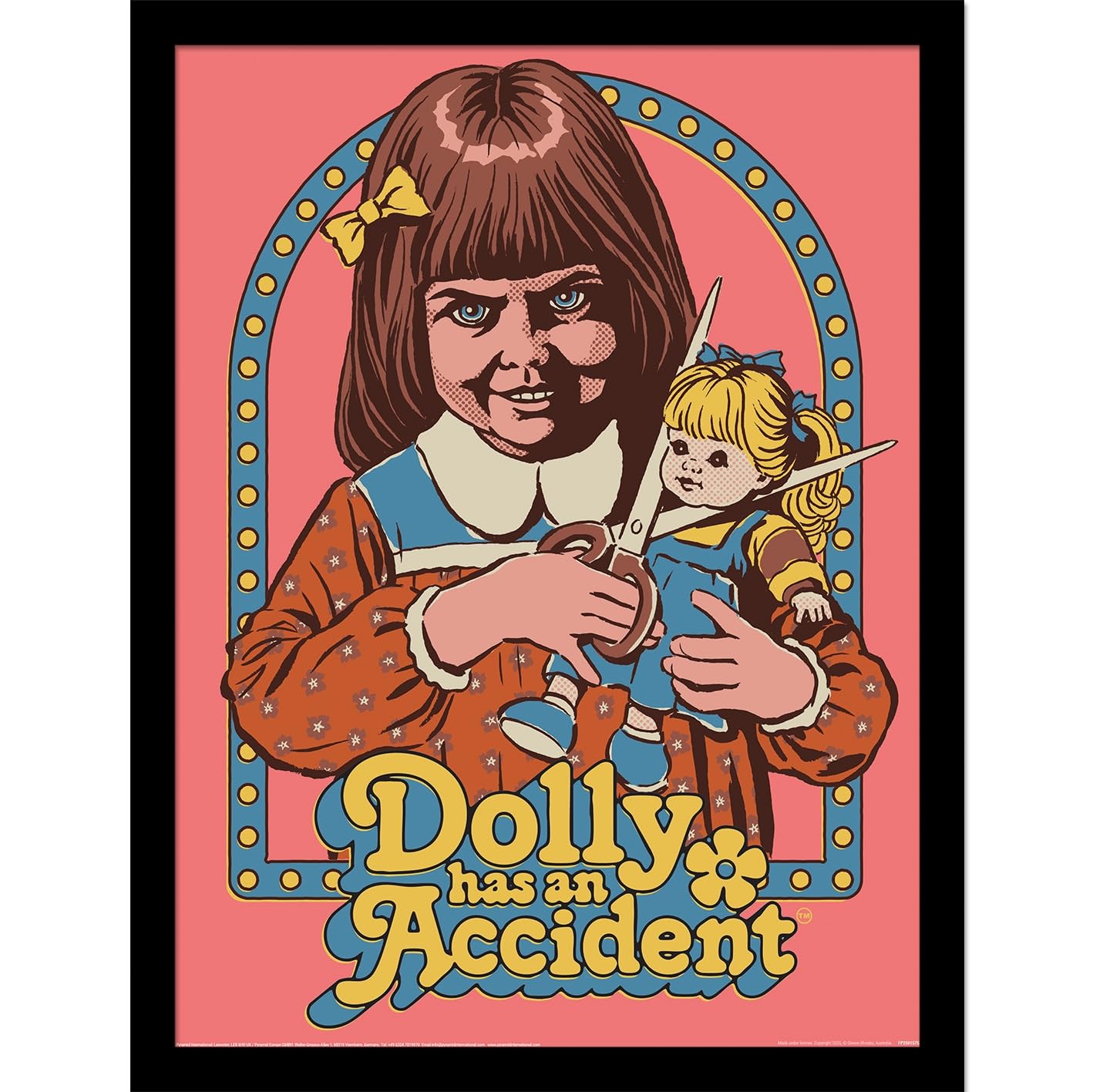 Pyramid International Steven Rhodes (Dolly Has An Accident) Collector Print – Collector Print Poster (Framed) – Wall Art for Fans – Official Merchandise – One Size