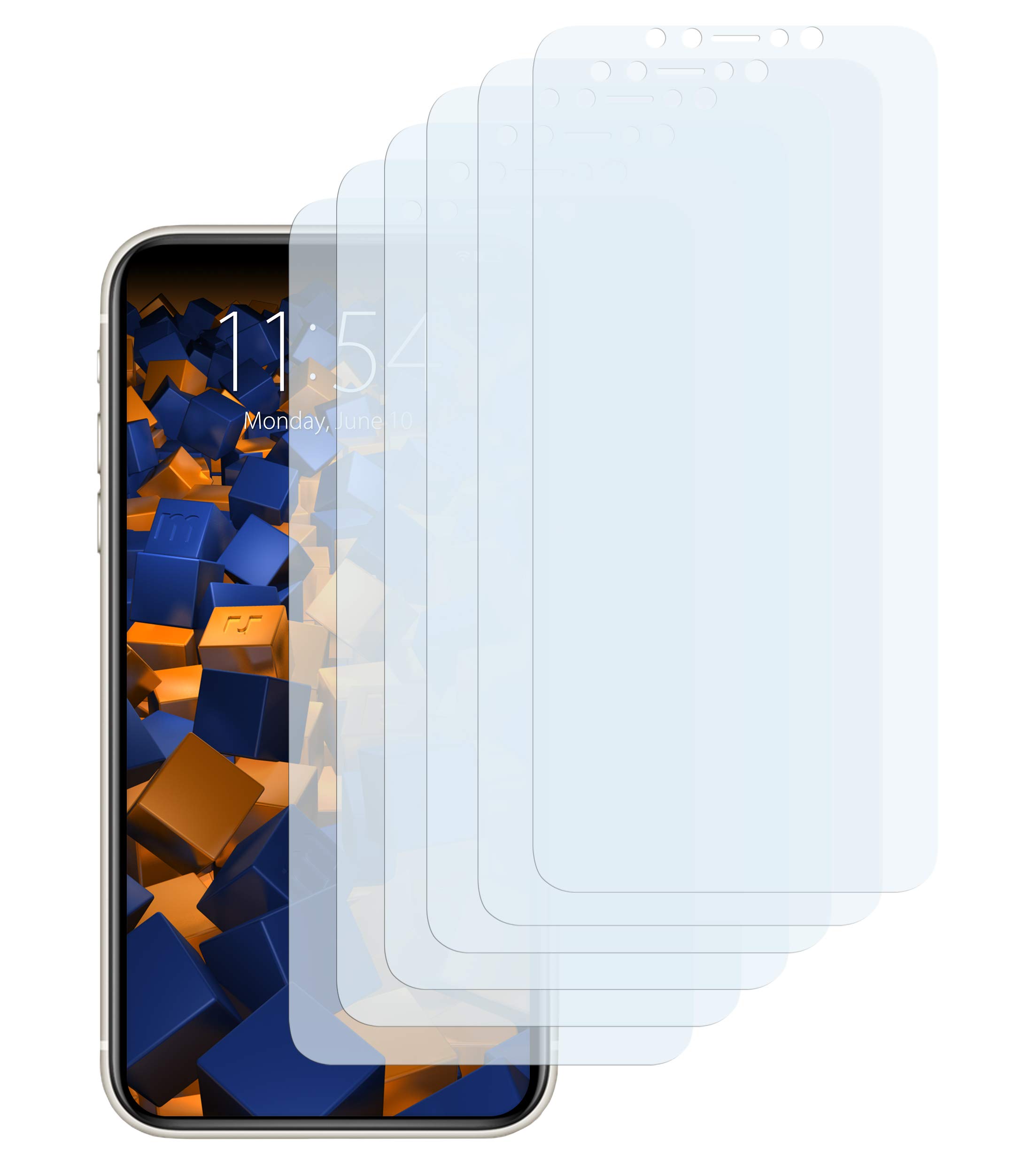 mumbi Screen Protector Compatible with iPhone 11 Clear Screen Protector (6x), transparent