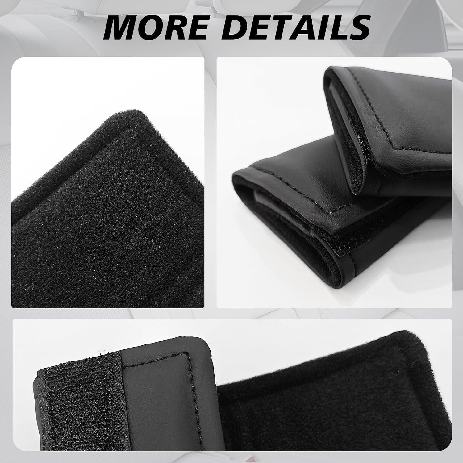 BestEvMod Seat Belt Pads Compatible with Hyundai Kona & Kona EV & Ioniq 5/6 2021-2026 Accessories 2 Packs Seat Belt Cushion Cover Adjuster Comfort Shoulder Neck Protector