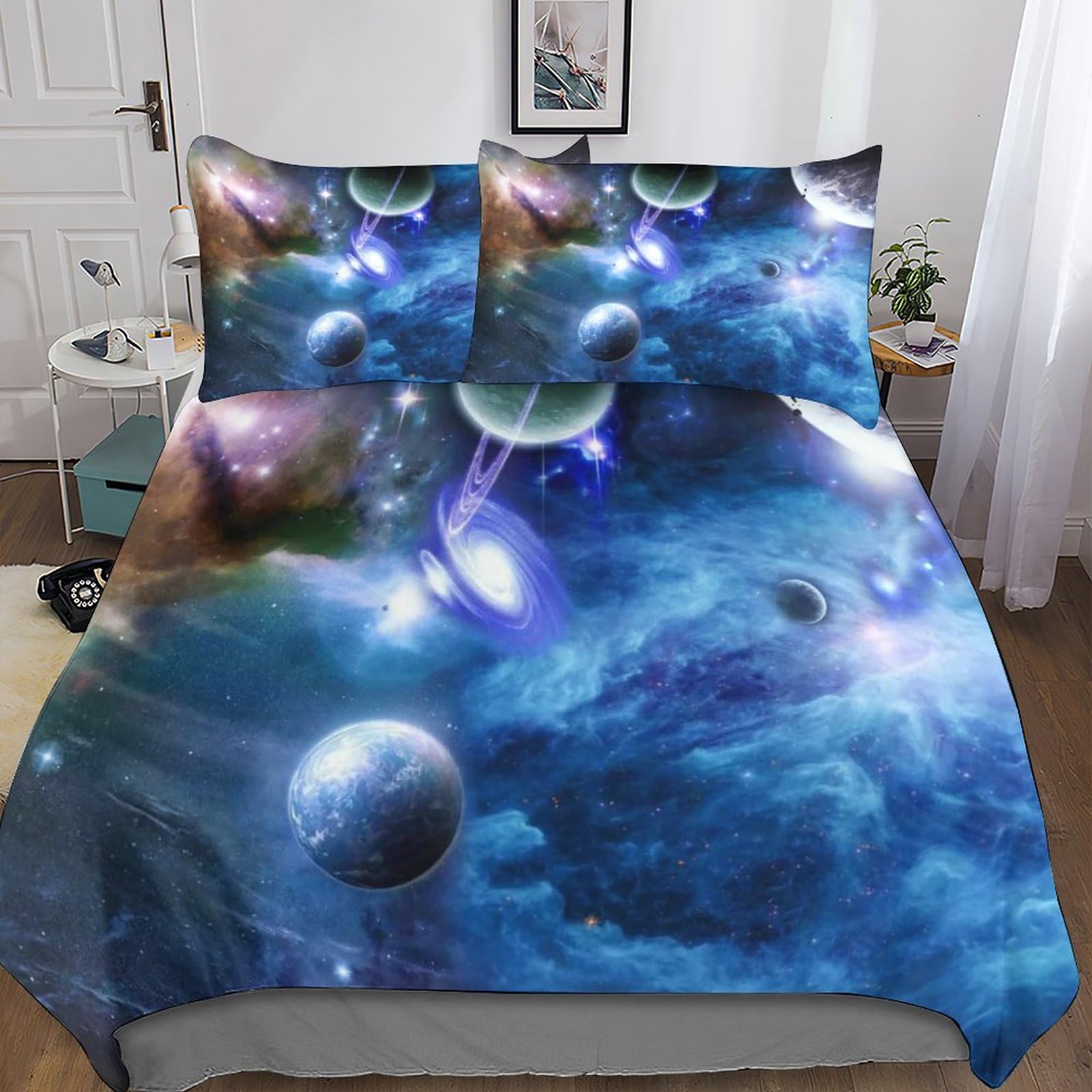 Ensemble de lit 3D univers, le cadeau idéal pour illuminer les nuits des enfants