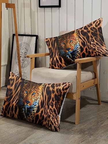 Miniatura 5 de BailiPromise Juego de edredón de leopardo con estampado de grano de leopardo 3D con 1 edredón y 2 fundas de almohada para dormitorio de niños