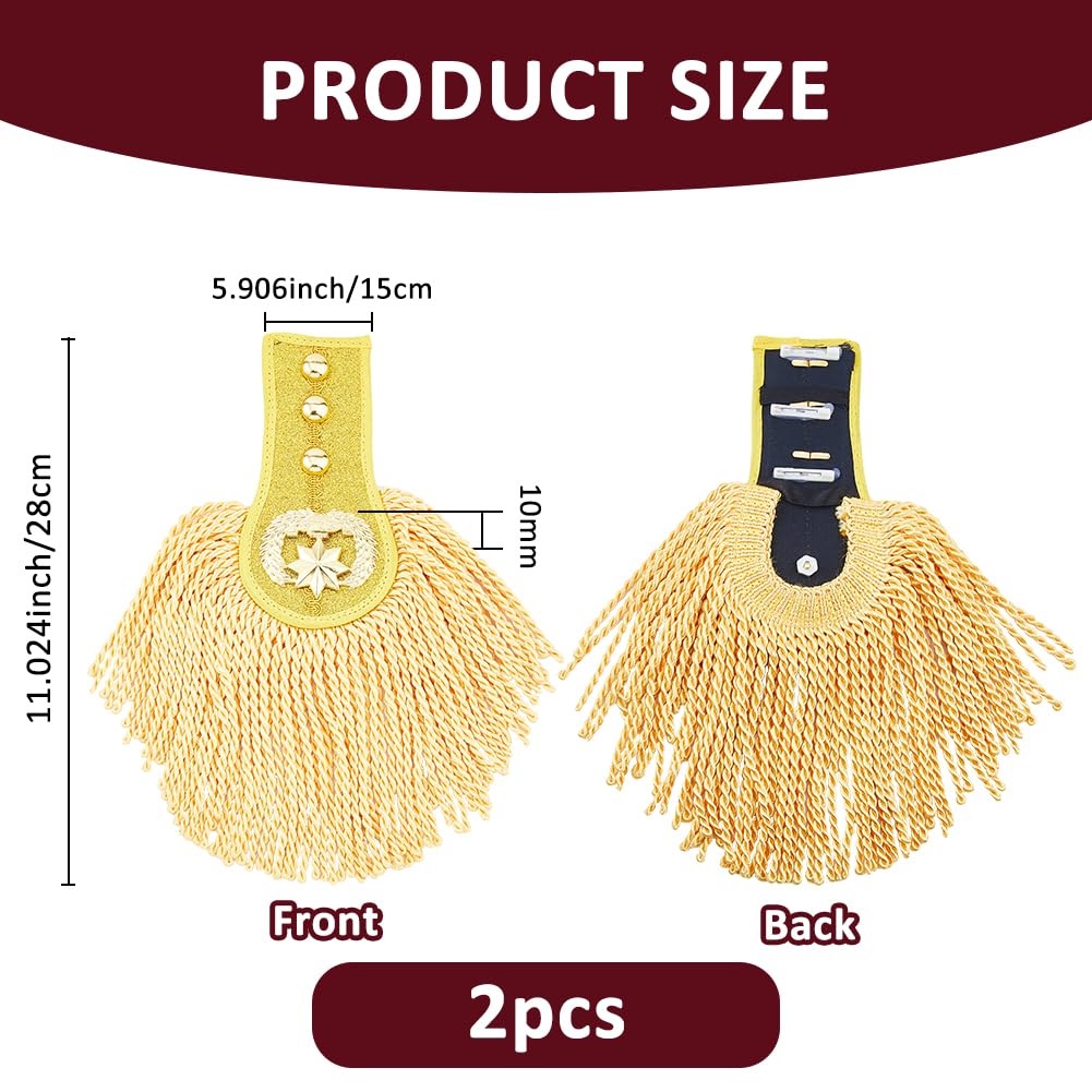 SUPERFINDINGS Charretera Flecos Hombro Uniforme Rojo/Azul/Oro 150mm