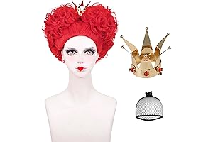 Queen of Heart's Regal Red Crown Wig