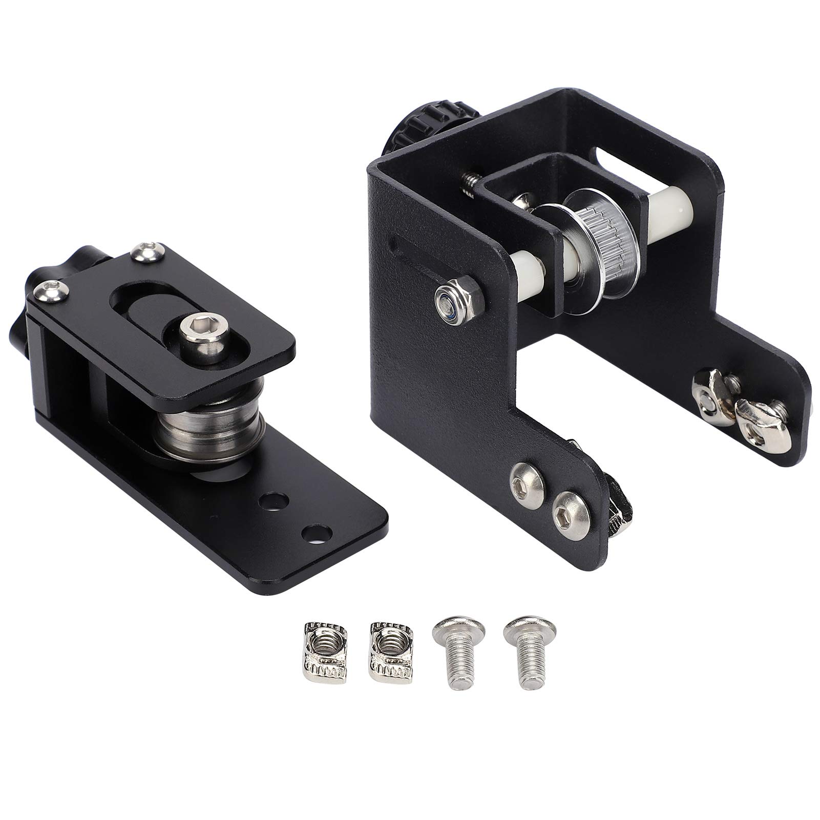 3D Printer Synchronous Belt Tensioner Set Easy Installation Adjustment Upgrade Parts for XtoY Axis Black Aluminum