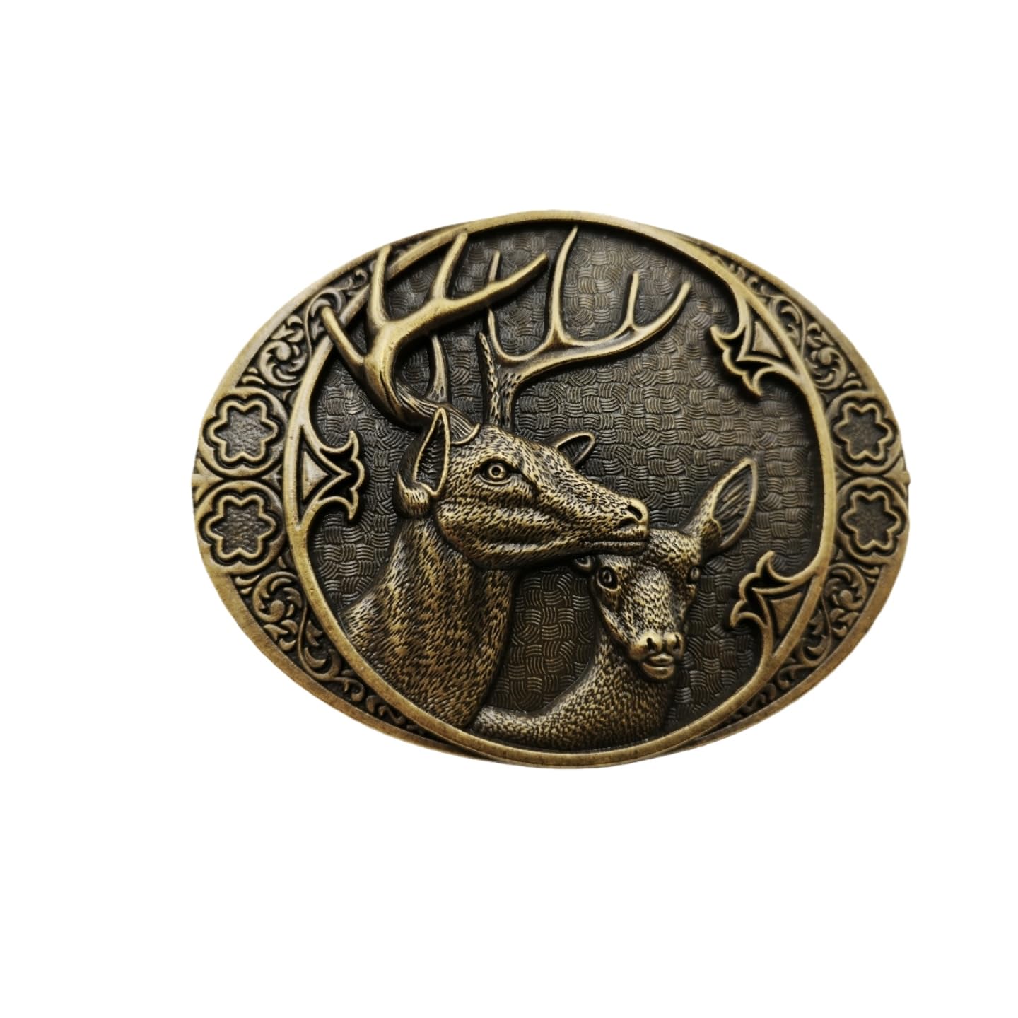 Xwest Deer Buck Doe Head Belt Buckle Western Cowboy Hunting