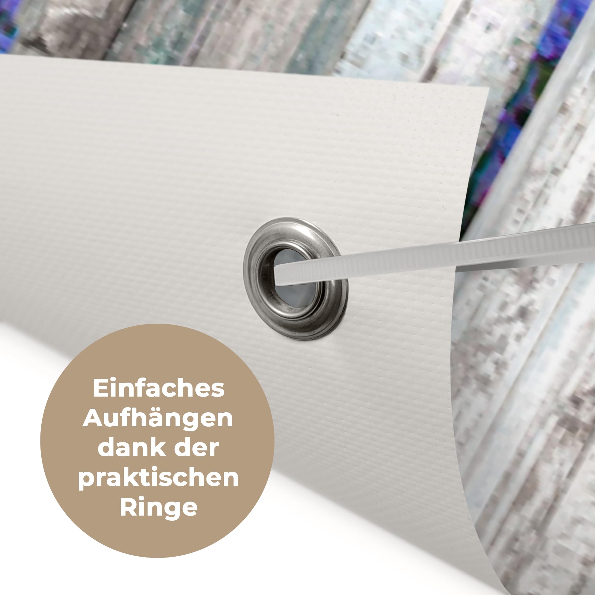 MuchoWow© Gartenposter Groß 200x100 cm XXL Outdoor Bilder Gartendeko für draußen Wetterfest Garten Deko Terrasendeko Banner Draußen Bild Dekoration Fensterblick - Hortensie - Blumen