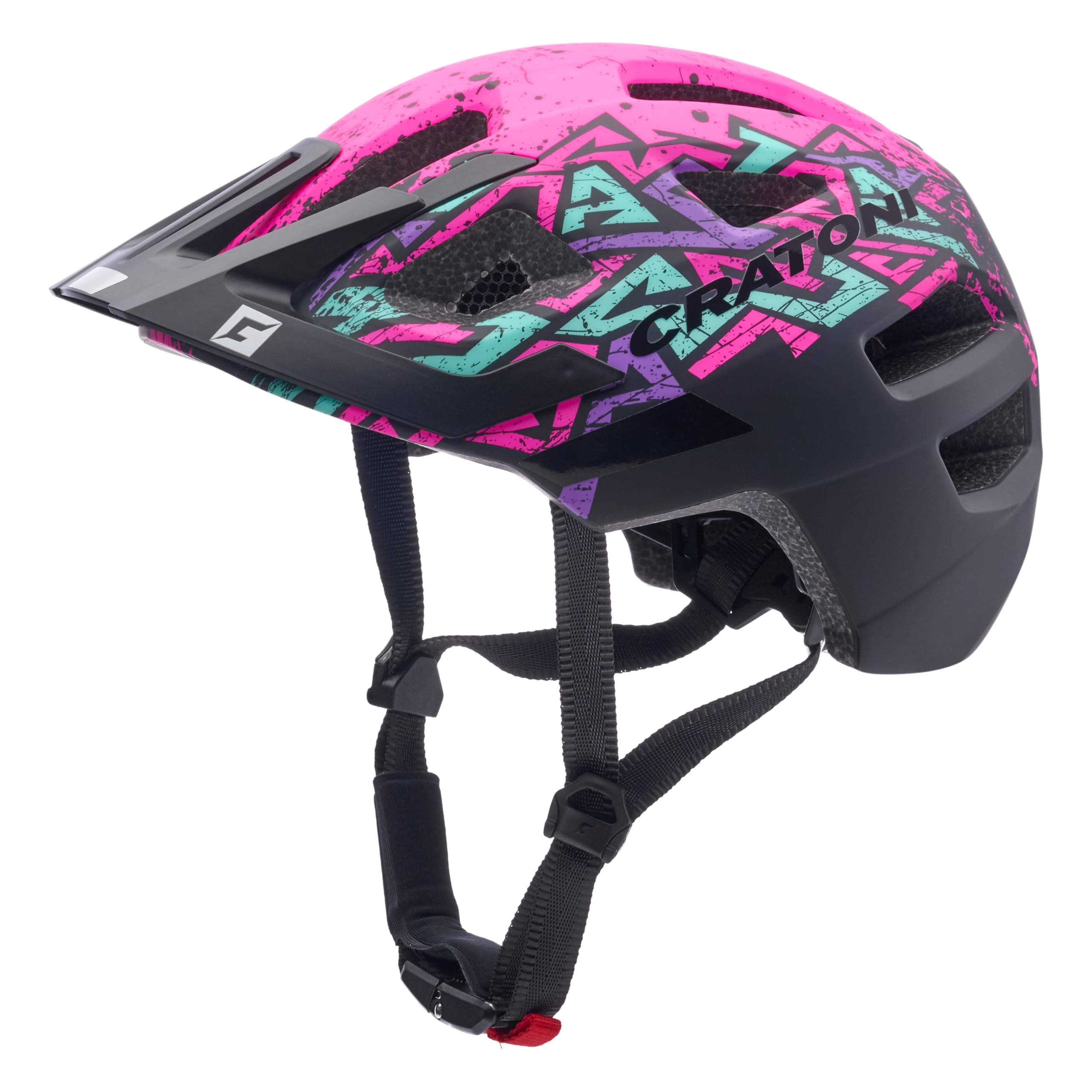 Cratoni Maxster Pro wild S/M Jugendhelm mit Rücklicht Fahrradhelm Kinderhelm Rollerhelm