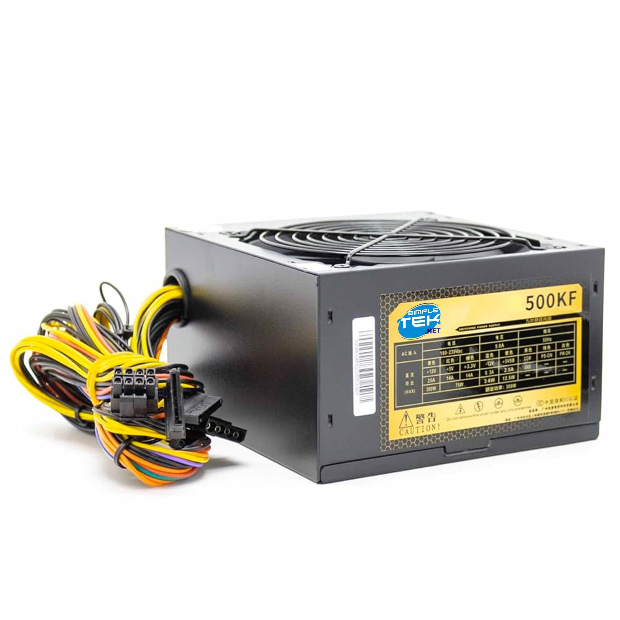 Simpletek - Fuente de alimentación ATX de 300 W para ordenador fijo | 4+4 6+2 20+4 pines | SATA IDE PC Power Supply PSU