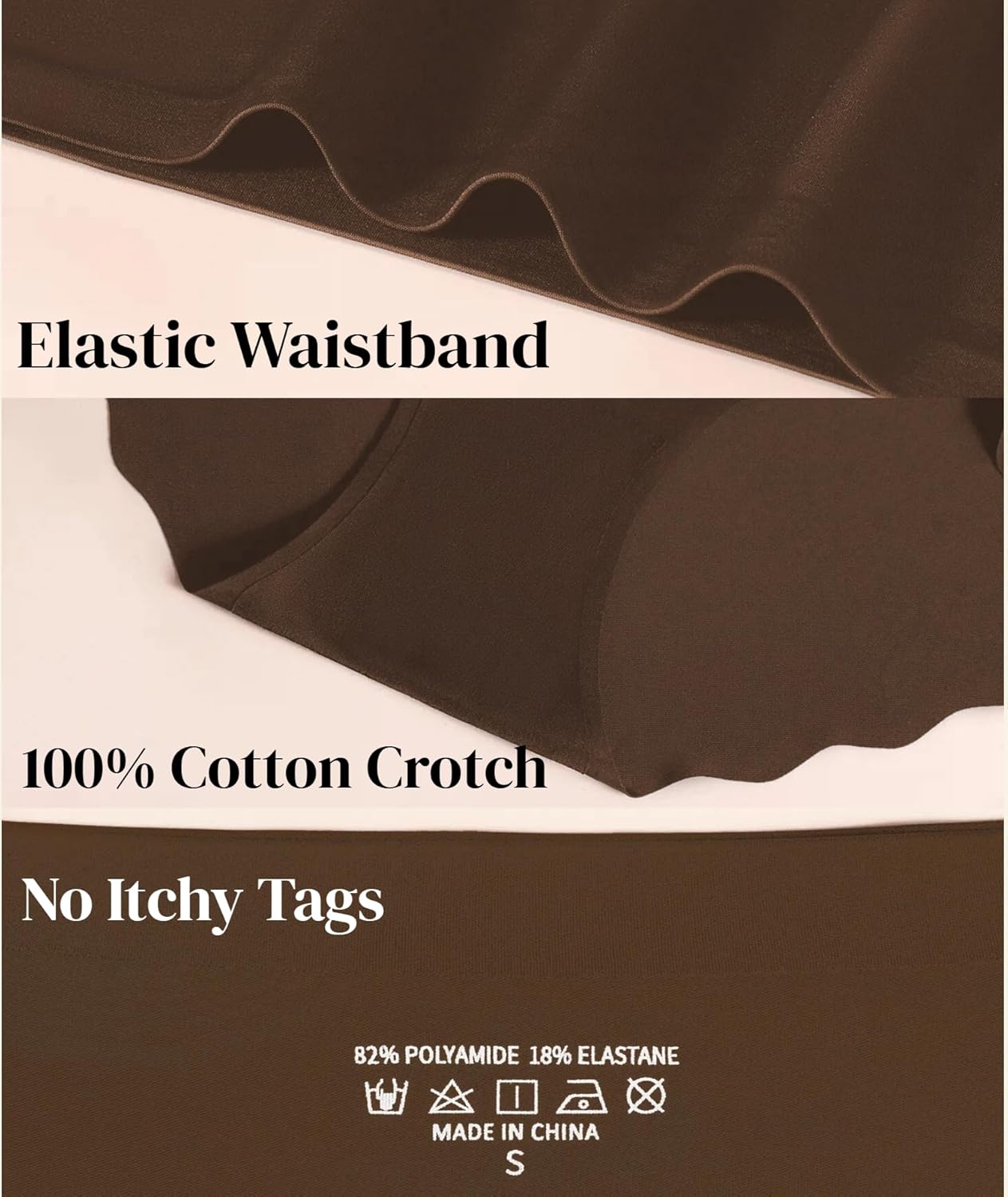 Seamless Underwear for Women High Waisted Full Coverage Briefs Soft No Show Underwear Breathable Panties(6 Pack) - Image 4