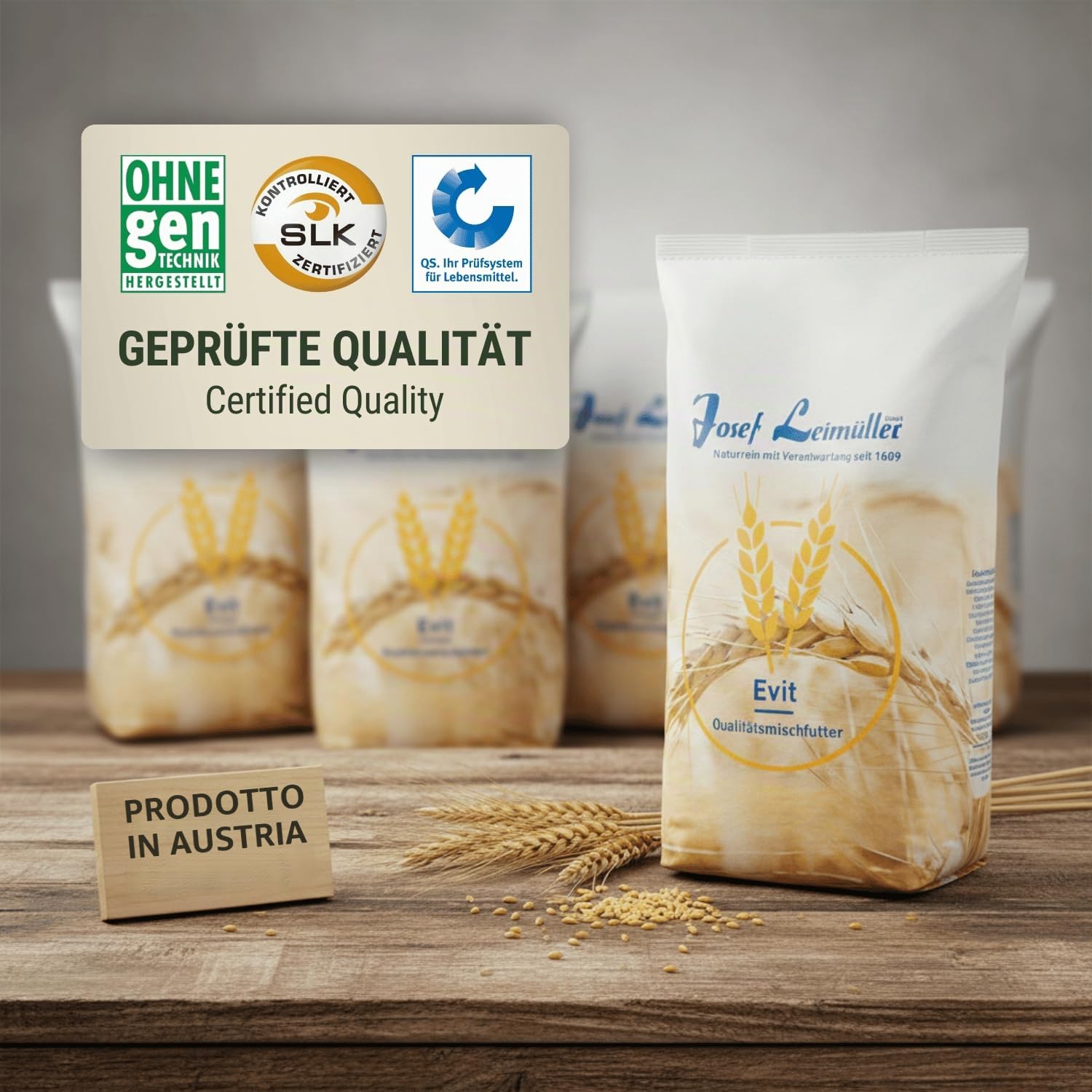 Leimüller Mangime maialini nani 25kg - Sfarinato, 100% naturale, Ideale per una crescita sana - Ricco di cereali e senza OGM