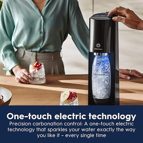 Miniatura 4 de SodaStream E-TERRA - Máquina de agua con gas (negro) con CO2 y botella de carbonatación