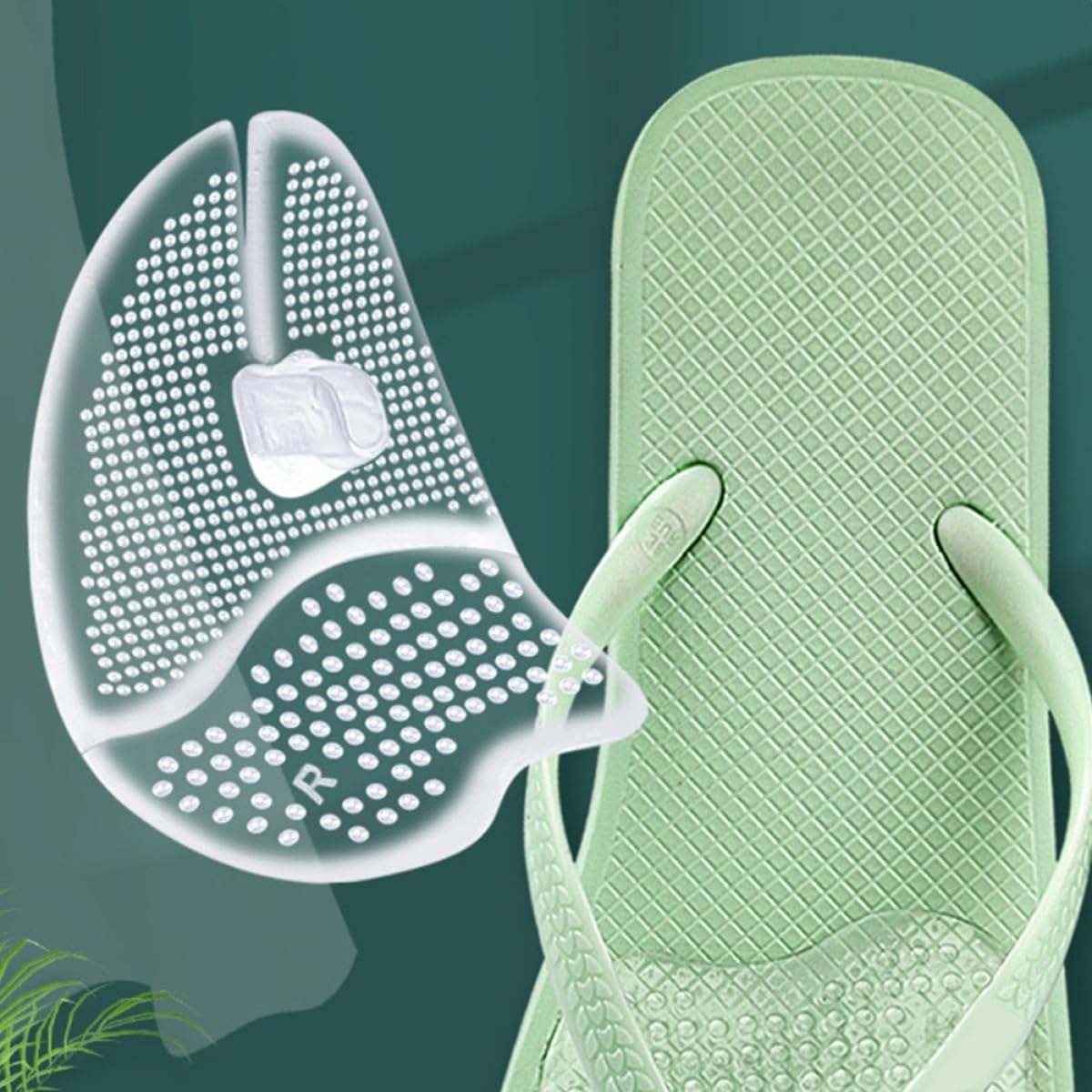 Metatarsal Cushions and Forefoot Pads 2 Pairs Adhesive Ball of Foot Cushions for Women Relief and Foot Comfort in Sandals and Thong Sandals