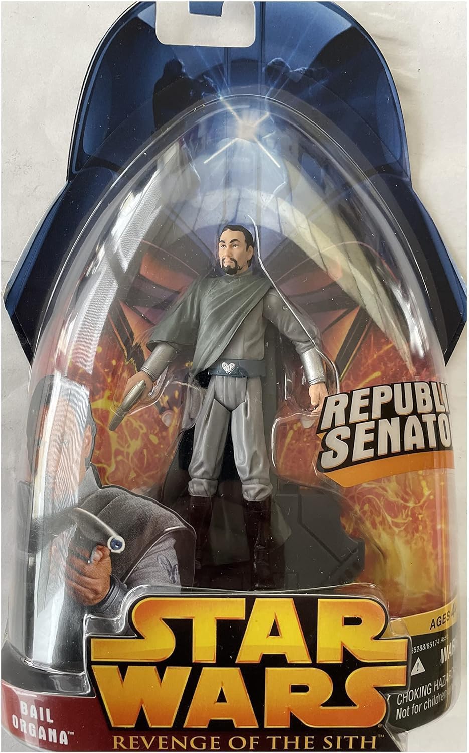 Vintage 2005 Star Revenge Sith Wars Republic Senator Bail Organa Collectors Series Action Figure - Factory Sealed Shop Stock Room Find